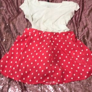 JcPenny’s pink Flare Polka-Dot Skirt